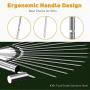 Metal Skewers for Grilling, 304 Stainless Steel Kabob BBQ Flat Sticks 13 Inch Extra Long for Rotating Grill (22 PCs with Tube Storage)
