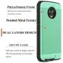 Moto X4 Case, CinoCase X4 Phone Case Heavy Duty Protective Case Hybrid TPU Bumper Shockproof Case with Brushed Metal Texture Hard PC Back for Moto X4 Mint