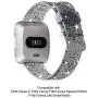 Maxjoy Compatible with Fitbit Versa 2 Bands, Versa Silicone Band Women Waterproof Sweat Resistant Replacement Strap with Metal Buckle Compatible with Fitbit Versa/Versa 2/Versa Lite/Versa SE, Black