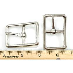 Center BAR Buckle Buckles 1'' Nickel Finish 10 Pieces