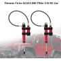 RC Shock Absorber, 2pcs Metal RC Damper with Spring Compatible with SCX10 D90 TRX4 1/10 RC Car(110mm / 4.3in-Red)