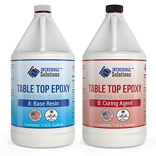 2 Gallon Table Top & Bar Top Epoxy Resin, Ultra Clear Finish, Self Leveling, Perfect for DIY Epoxy Counter Tops, Tabletops & Bars