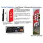 Red Open House Sign for Real Estate Feather Banner Flag Kit with Ground Stake and Travel Bag, Open House Signs for Agents by Feather Flag Nation