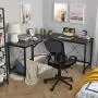 Mr IRONSTONE L-Shaped Desk 59'' Computer Corner Desk, Home Gaming Desk, Office Writing Workstation, Space-Saving, Easy to Assemble