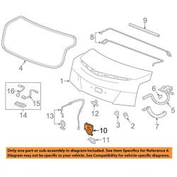 WayJun Trunk Lid Latch for ATS CTS XTS Camaro Malibu Cruze Regal Verano Sonic Impala Replace 13501988