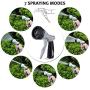 HOSUN Garden Hose Nozzle Water Hose Nozzle High Pressure Heavy Duty Metal Hose Spray Nozzle Hose Sprayer 7 Adjustable Spray Patterns Hand type for Cleaning , Watering garden ,Washing Cars