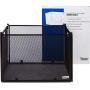 Hanging File Organizer Mesh Box - File Organizer Box Supports Letter Sized and Legal Sized Hanging Folders, Modern Black Metal Mesh Hanging File Crate, Collapsible File Organizer for Home or Office