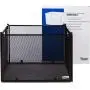 Hanging File Organizer Mesh Box - File Organizer Box Supports Letter Sized and Legal Sized Hanging Folders, Modern Black Metal Mesh Hanging File Crate, Collapsible File Organizer for Home or Office Hanging File Organizer Mesh Box - File Organizer Box Supports Letter Sized and Legal Sized Hanging Folders, Modern Black Metal Mesh Hanging File Crate, Collapsible File Organizer for Home or Office