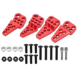 Vbest life 4PCS RC Car Shock Damper Bracket, Aluminum Alloy Shock Damper Adjustable Bracket for Axial SCX10 II 90046 90047 RC Upgrade Parts(red)