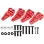 Vbest life 4PCS RC Car Shock Damper Bracket, Aluminum Alloy Shock Damper Adjustable Bracket for Axial SCX10 II 90046 90047 RC Upgrade Parts(red)
