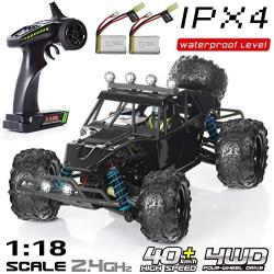 Exercise N Play RC Truck RC Car, Remote Control Car, Terrain RC Cars, Electric Remote Control Off Road Monster Truck, 1:18 Scale 2.4Ghz Radio 4WD Fast 30+ MPH RC Car (1:18A)