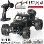 Exercise N Play RC Truck RC Car, Remote Control Car, Terrain RC Cars, Electric Remote Control Off Road Monster Truck, 1:18 Scale 2.4Ghz Radio 4WD Fast 30+ MPH RC Car (1:18A)