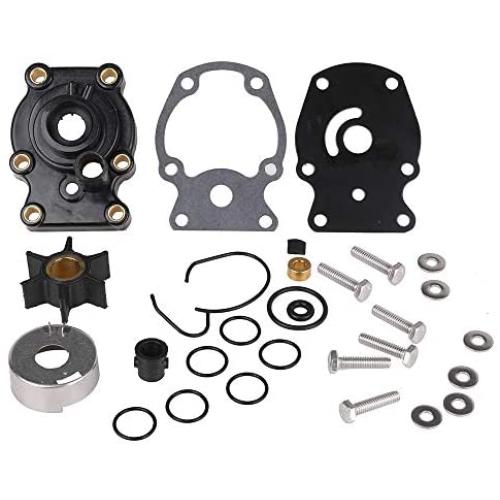 New Water Pump Repair Kit with Housing Replacement for Johnson Evinrude OMC（1980-UP）20 25 30 35HP Outboard Motor Parts - Replace 393630, 393509, 391636, 0393630, Sierra 18-3382