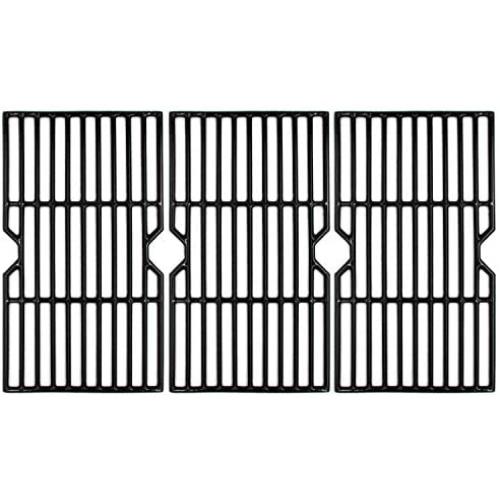 VICOOL 16 7/8'' Polished Porcelain Cast Iron Grill Grate Cooking Grid Replacement for Charbroil 463436213, 463436214, 463436215, 463420508, 463420509, 463441312, 463441514 Gas Grills, 3-Pack, (HyG876C)