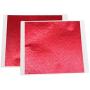 Imitation Gold Foil Leaf Sheets - VGSEBA 100 Pieces Red Metal Leaf Papers Perfect Choice for Gilding Crafts, Furniture Decorations, Arts Project, 5.1'' x 5.3'' Loose Leaf