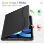 Fintie Case for iPad Air 4 10.9 Inch 2020 with Pencil Holder, Multi-Angle Viewing Cover [Supports Pencil 2nd Gen Charging] with Pocket, Auto Sleep/Wake for iPad Air 4th Generation, Black