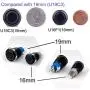 Ulincos Momentary Push Button Switch U16F1 1NO1NC Black Metal Shell with White LED Ring Suitable for 16mm 5/8'' Mounting Hole (White) Ulincos Momentary Push Button Switch U16F1 1NO1NC Black Metal Shell with White LED Ring Suitable for 16mm 5/8'' Mounting Hole (White)
