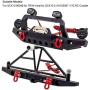 StepOK RC Crawler Car Front Rear Bumper, Metal RC Car Bumper with LED Lights for SCX10 90046 for TRX4 Axial for SCX10 iii AX103007 1/10 RC Crawler Part Accessory