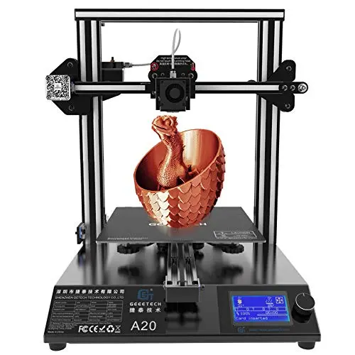 GEEETECH Upgraded A20 3D Printer, Integrated Metal Building Base& Modularized Extruder Wire, Big Printing Volume with 250×250×250mm, Single Extruder GEEETECH Upgraded A20 3D Printer, Integrated Metal Building Base& Modularized Extruder Wire, Big Printing Volume with 250×250×250mm, Single Extruder