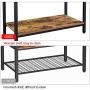 Yaheetech 4-Tier Industrial Kitchen Bakers Rack,Standing Bakers Racks,Microwave Oven Stand Organizer Workstation Mesh Panel w/10 Hooks,Standing Cupboard w/Storage Shelves,Stable Metal Frame