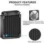 Clyxgs Water Cooling Radiator, 8 Pipe Aluminum Heat Exchanger Radiator with Fan for PC CPU Computer Water Cool System DC12V 80mm Clyxgs Water Cooling Radiator, 8 Pipe Aluminum Heat Exchanger Radiator with Fan for PC CPU Computer Water Cool System DC12V 80mm