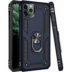 iPhone 11 Pro Max Case,15ft Drop Tested,LUMARKE Military Grade Shockproof Dual Layer Plastic TPU Cover with Metal Kickstand Protective Phone Case for iPhone 11 Pro Max 6.5 inch 2019 Blue