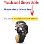 Huawei Watch 2 Classic - Titanium Grey Band, CBIN 22mm Solid Stainless Steel Metal Business Replacement Bracelet Strap for Huawei Watch 2 Classic Smartwatch - Titanium Grey (Metal Black)