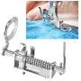 6 Pieces Large Metal Darning Sewing Machine Presser Foot Free-Motion Quilting Embroidery Presser Foot Close Toe Open Toe Quilting Foot Compatible with Brother Singer Janome Babylock Low Shank