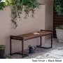 Christopher Knight Home 306426 Noel Outdoor Industrial Acacia Wood and Iron Bench, Teak Finish/Black Metal Christopher Knight Home 306426 Noel Outdoor Industrial Acacia Wood and Iron Bench, Teak Finish/Black Metal