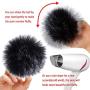 SIQUK 24 Pieces Faux Fur Pom Pom Balls DIY Faux Fox Fur Fluffy Pom Pom with Elastic Loop for Hats Keychains Scarves Gloves Bags Accessories(12 Colors, 2 Pcs for Each Color)