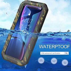 Beasyjoy iPhone XR Metal Case Heavy Duty with Screen Full Body Protective Waterproof Shockproof Drop Proof Tough Rugged Hybrid Military Grade Defender Outdoor Black (Camo)