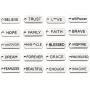 WOCRAFT 40pcs Inspiration Words Charms Craft Supplies Beads Charms Pendants for Crafting Jewelry Findings Making Accessory for DIY Necklace Bracelet (M334-40pcs)