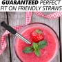 Friendly Straw 10 Pack Metal Straw Covers, Silicone Tips for .25'' Wide Stainless Steel Metal Straws (Assorted Colors)
