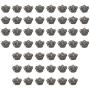 Mystart 50 Pieces King Crown Alloy Beads Big Hole Loose Beads Bracelet DIY Jewelry Findings