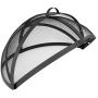 Sunnydaze Easy-Opening Fire Pit Spark Screen Cover Accessory - Outdoor Backyard Heavy-Duty Round Firepit Ember Arrester Lid with Hinged Door - 30 Inch