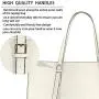 Laptop Bag for Women Waterproof Lightweight Leather 15.6 Inch Computer Tote Bag Business Office Briefcase Large Capacity Handbag Shoulder Bag Professional Office Work Bag Beige