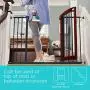 Summer Essex Craft Safety Baby Gate, Solid Wood Cherry Stain Arched Doorway with Charcoal Gray Metal Frame – 30” Tall, Fits Openings up to 28” to 42” Wide, Baby and Pet Gate for Doorways and Stairways