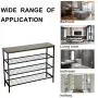 Shoe Rack, 4-Tier Shoe Shelf, Industrial Shoe Storage Organizer with 3 Metal Mesh Shelves and Large Surface for Bags, Ideal for Entryway, Hallway, Closet, Bedroom, Garage Easy Assembly, Fits 12 Shoes Shoe Rack, 4-Tier Shoe Shelf, Industrial Shoe Storage Organizer with 3 Metal Mesh Shelves and Large Surface for Bags, Ideal for Entryway, Hallway, Closet, Bedroom, Garage Easy Assembly, Fits 12 Shoes
