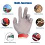 Schwer Highest Level Cut Resistant Stainless Steel Metal Mesh Chainmail Glove for Meat Cutting Butcher Glove