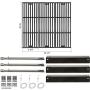 Hisencn Replacement Rebuild Repair Kit Fits Chargriller 3001, 3008, 3030, 4000, 5050, 5252 Gas Grill Models, Stainless Steel Burner, Porcelain Steel Heat Plate, Porcelain Cast Iron Cooking Grid Grates