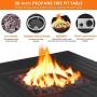 femor 30'' Propane Gas Fire Pit, 50,000 BTU Auto-Ignition Fire Bowl with Waterproof Firepit Table Cover & Lava Rock, CSA Certification, Outdoor Square Fireplace for Courtyard/Balcony(Black)