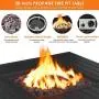 femor 30'' Propane Gas Fire Pit, 50,000 BTU Auto-Ignition Fire Bowl with Waterproof Firepit Table Cover & Lava Rock, CSA Certification, Outdoor Square Fireplace for Courtyard/Balcony(Black) femor 30'' Propane Gas Fire Pit, 50,000 BTU Auto-Ignition Fire Bowl with Waterproof Firepit Table Cover & Lava Rock, CSA Certification, Outdoor Square Fireplace for Courtyard/Balcony(Black)