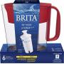 Brita Standard Metro Water Filter Pitcher, Small 5 Cup 1 Count, Red