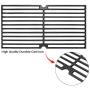 Uniflasy 17.75 inch Grill Grate for Brinkmann 810-2410-S 810-2511-S 810-8411-5 810-9415-W Charmglow, Browning Grillada Gas Grills 17 3/4'' x 26 13/16'' Cast Iron Cooking Grids Grill Replacement Parts