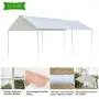 VINGLI 10 x 20 Heavy Duty Carport Car Canopy Elegant Simplicity Style Park, Anti UV Waterproof, Upgraded Steady Steel Panels and Parts,Versatile Garage Vehicle Shelter, White VINGLI 10 x 20 Heavy Duty Carport Car Canopy Elegant Simplicity Style Park, Anti UV Waterproof, Upgraded Steady Steel Panels and Parts,Versatile Garage Vehicle Shelter, White