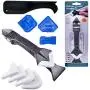 3 in 1 Silicone Caulking Tools(stainless steelhead), Sealant Finishing Tool Grout Scraper, Reuse and Replace 5 Silicone Pads, Great Tools for Kitchen Bathroom Window, Sink Joint 3 in 1 Silicone Caulking Tools(stainless steelhead), Sealant Finishing Tool Grout Scraper, Reuse and Replace 5 Silicone Pads, Great Tools for Kitchen Bathroom Window, Sink Joint