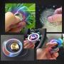 Rainwbow Snitch Fidget Fingers Hand Spinners Metal Focus Decompression Fidgets Toy Stainless Steel Fingertip Gyro Stress Relief Cube Fun Spiral Twister ADHD EDC Anti Anxiety Gifts for Kids and Adults