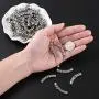 Kissitty 100-Piece Antique Silver 6mm by 36.5mm Filigree Long Curved Noodle Tube Spacer Beads with 3mm Holes
