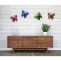 ShabbyDecor Metal Butterfly Wall Art Hanging Décor for Patio Garden Backyard Outdoor and Indoor Set of 4