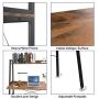Its_Organized Ladder Computer Desk, 43 inch Computer Desk, Modern Writing Table with Bookshelf, PC Laptop Workstation with Metal Frame,Study Shelf Desk for Home Office (Archaize Brown)